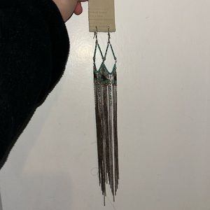 Never worn Anthropologie xl long earrings.